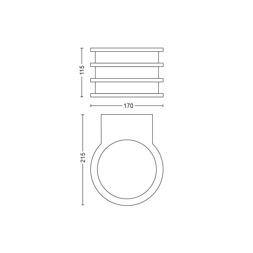 Philips - LED Wandlamp voor buiten Hue LUCCA 1xE27/9,5W/230V IP44