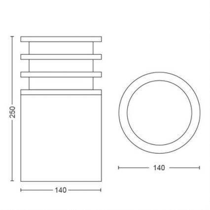 Philips - Dimbare LED Lamp voor Buiten Hue LUCCA 1xE27/9,5W/230V IP44