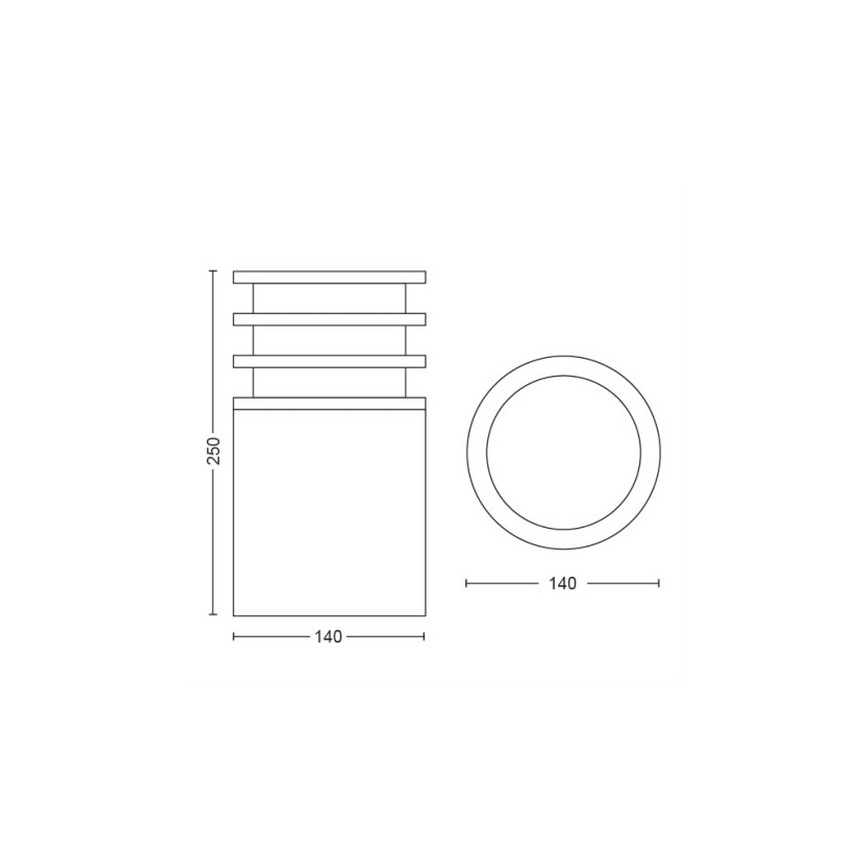 Philips - Dimbare LED Lamp voor Buiten Hue LUCCA 1xE27/9,5W/230V IP44