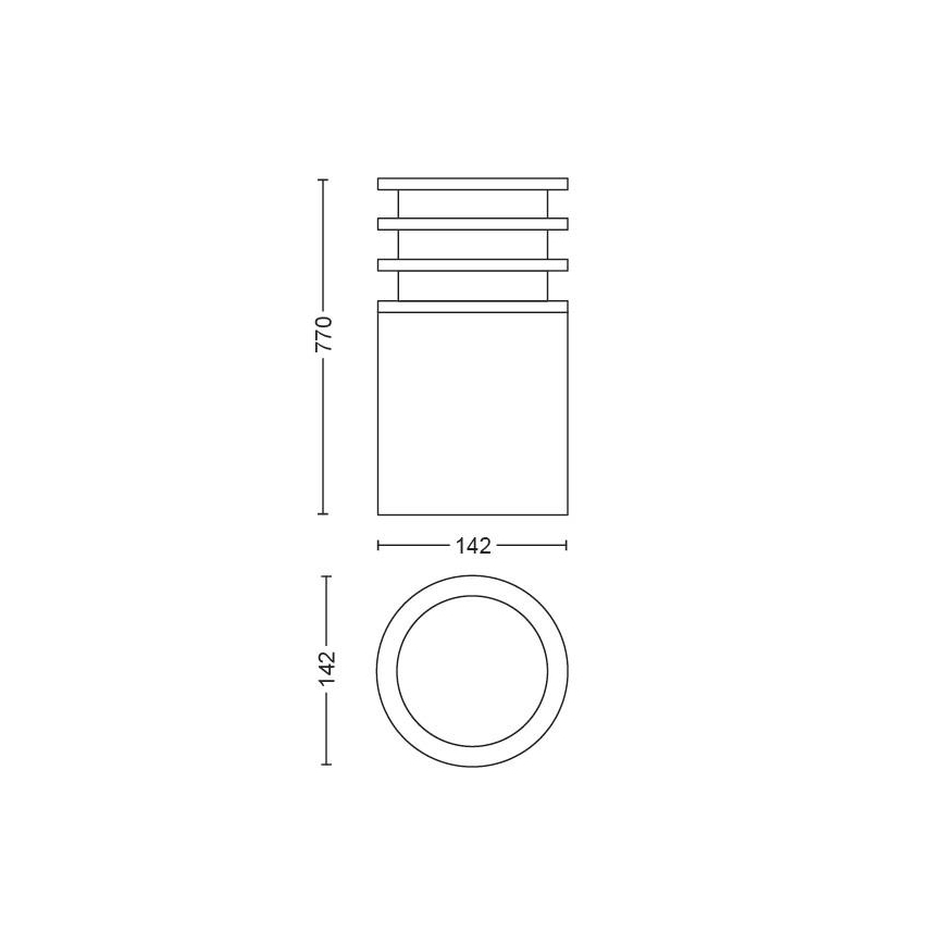 Philips - Dimbare LED buitenlamp Hue LUCCA 1xE27/9,5W/230V IP44