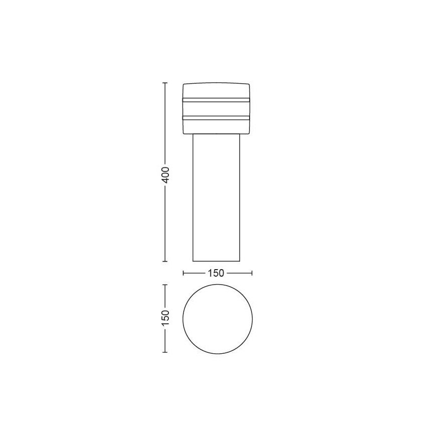 Philips - LED Buitenlamp dimbaar Hue TUAR 1xE27/9,5W/230V IP44