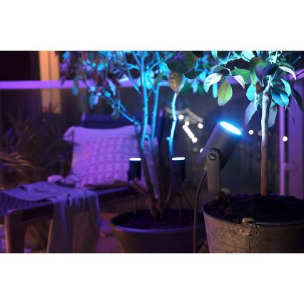 Philips - Uitbreidingsset LED RGB buiten spot Hue LILY LED/8W/230V IP65