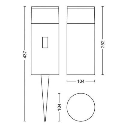 Philips - LED RGB Buitenlamp Hue CALLA LED-RGB/8W/230V IP65 - Uitbreidingsset