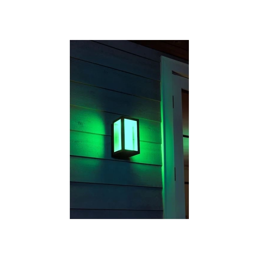 Philips - LED RGBW Dimbare wandlamp voor buiten Hue IMPRESS 2xLED/8W/230V 2000-6500K IP44
