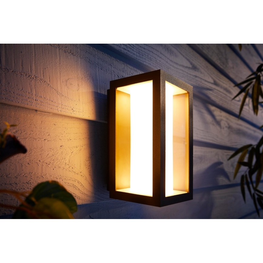 Philips - LED RGBW Dimbare wandlamp voor buiten Hue IMPRESS 2xLED/8W/230V 2000-6500K IP44