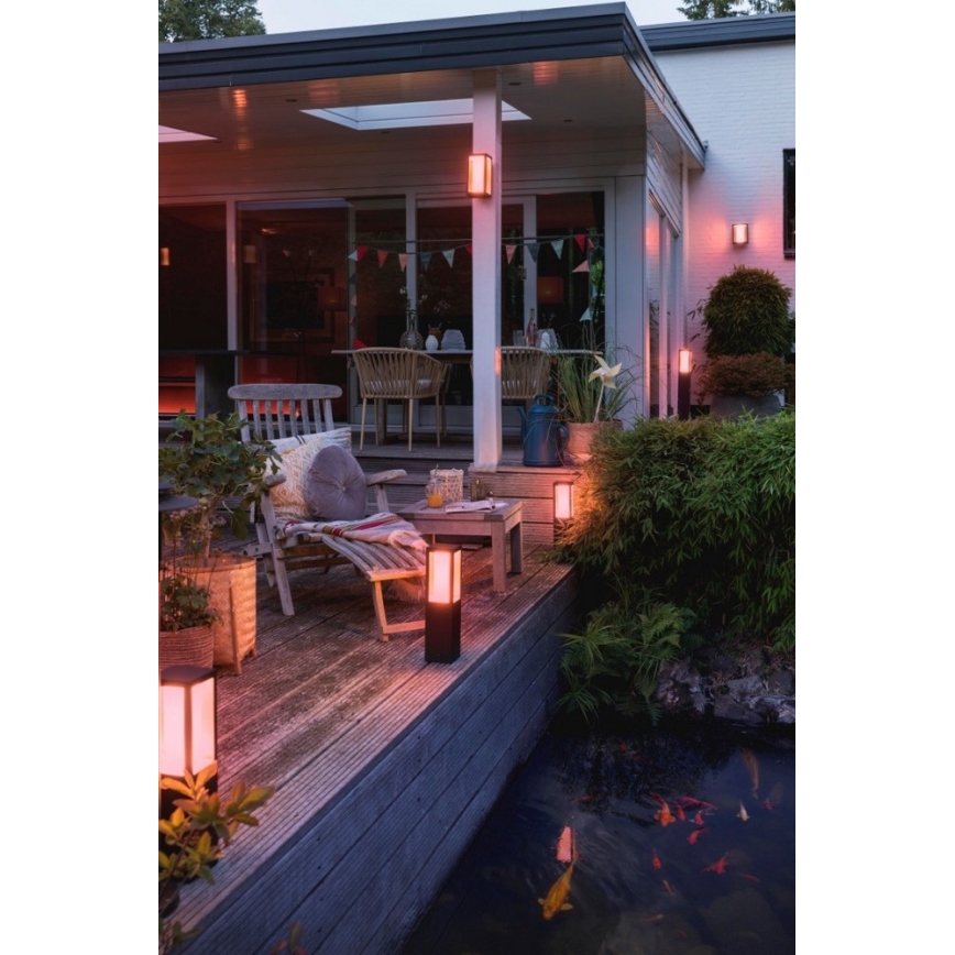 Philips - LED RGBW Dimbare wandlamp voor buiten Hue IMPRESS 2xLED/8W/230V 2000-6500K IP44