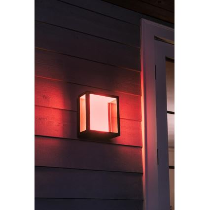 Philips - LED RGBW Dimbare buitenwandlamp Hue IMPRESS 2xLED/8W/230V IP44