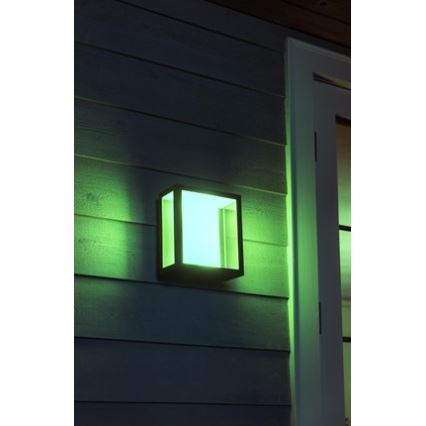 Philips - LED RGBW Dimbare buitenwandlamp Hue IMPRESS 2xLED/8W/230V IP44