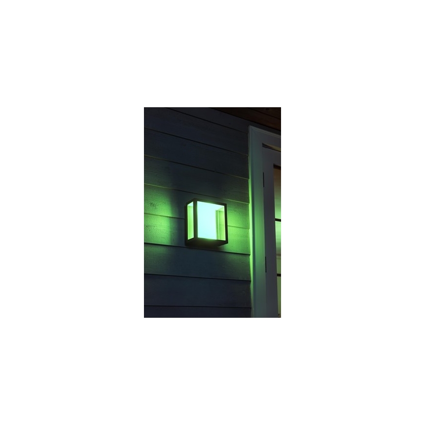 Philips - LED RGBW Dimbare buitenwandlamp Hue IMPRESS 2xLED/8W/230V IP44