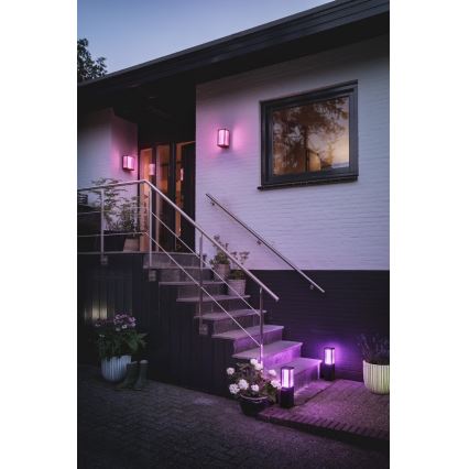 Philips - LED RGBW Dimbare buitenwandlamp Hue IMPRESS 2xLED/8W/230V IP44