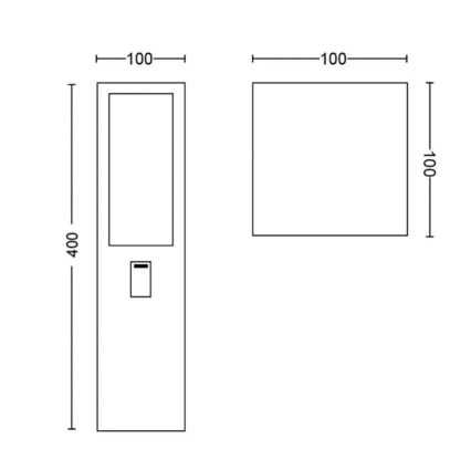 Philips - LED RGBW Dimbaar buitenshuis lamp Hue IMPRESS LED/16W/230V 2000-6500K IP44