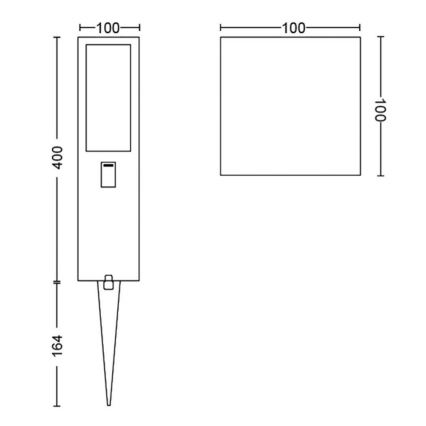 Philips - LED RGBW Dimbaar buitenshuis lamp Hue IMPRESS LED/16W/24V IP44