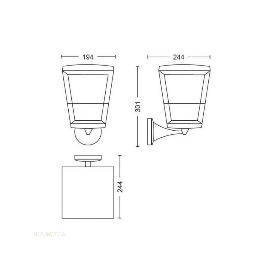 Philips - LED RGBW Dimbare wandlamp voor buiten Hue ECONIC LED/15W/230V IP44