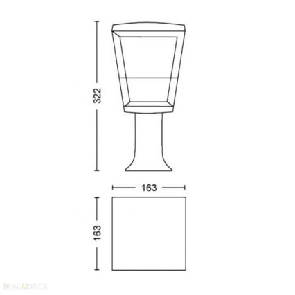 Philips - LED RGBW Dimbaar buitenshuis lamp Hue ECONIC LED/15W/230V IP44