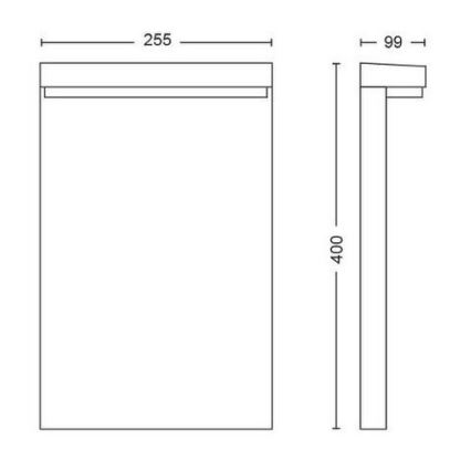 Philips - LED RGBW Dimbaar buitenshuis lamp Hue NYRO LED/13,5W/230V 2000-6500K IP44