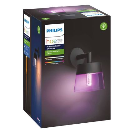 Philips - LED RGBW Dimbare wandlamp voor buiten Hue ATTRACT LED/8W/230V 2000-6500K IP44