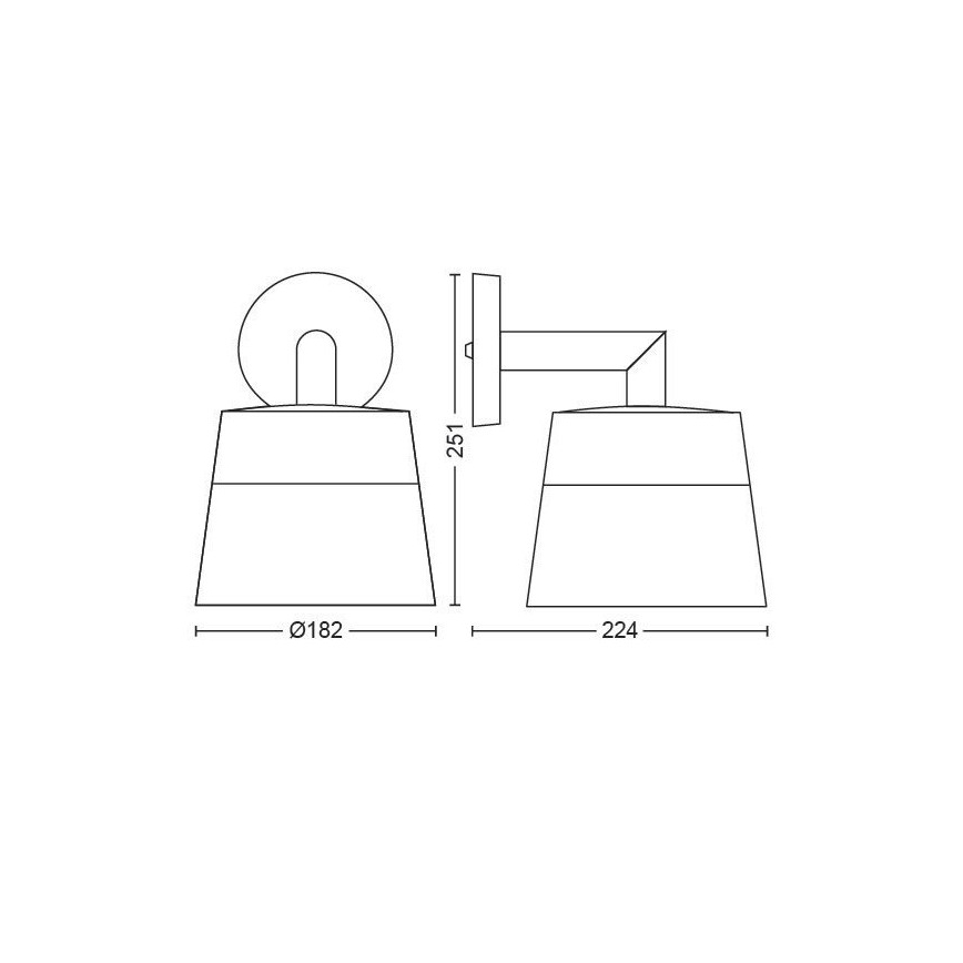 Philips - LED RGBW Dimbare wandlamp voor buiten Hue ATTRACT LED/8W/230V 2000-6500K IP44