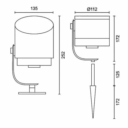 Philips - LED RGB Dimbare buitenlamp Hue LILY LED/15W/230V IP65