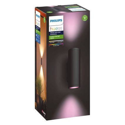 Philips - LED RGB Buitenverlichting Hue APPEAR 2xLED/8W/230V IP44