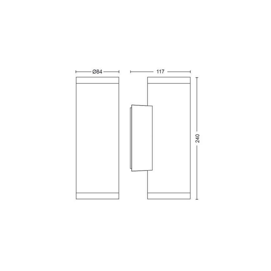 Philips - LED RGB Buitenverlichting Hue APPEAR 2xLED/8W/230V IP44