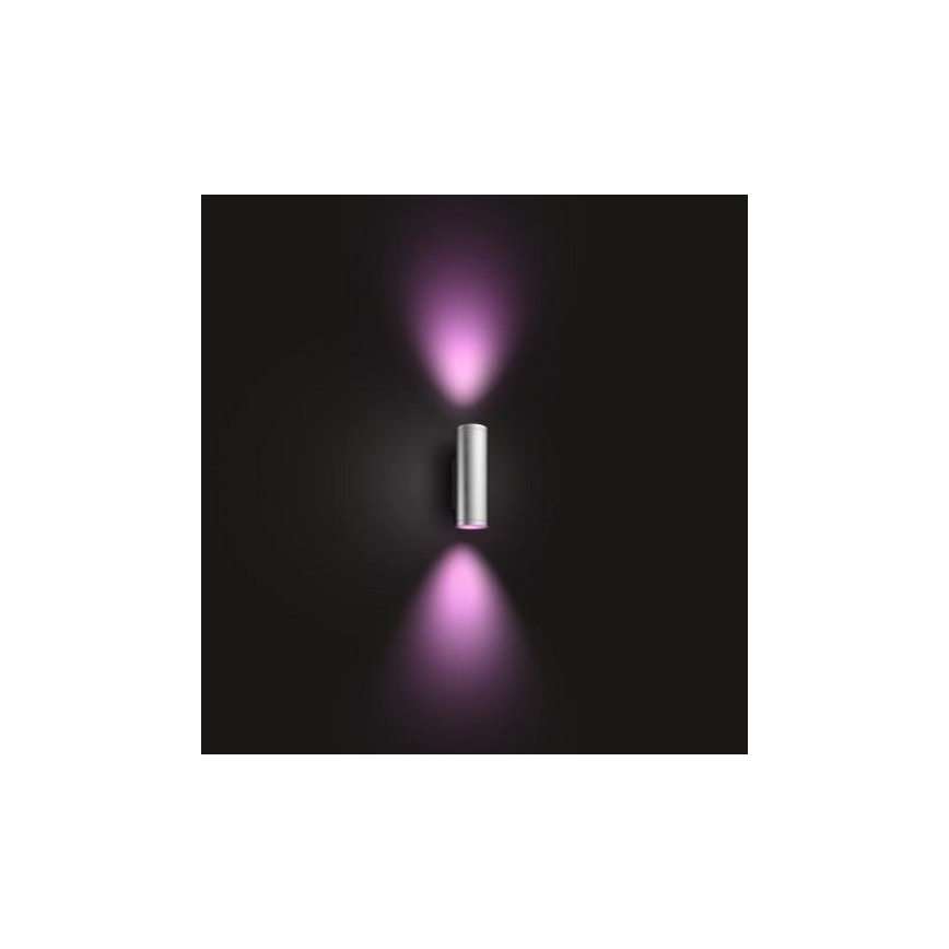 Philips - LED RGBW Dimbare wandlamp voor buiten Hue APPEAR 2xLED/8W/230V IP44
