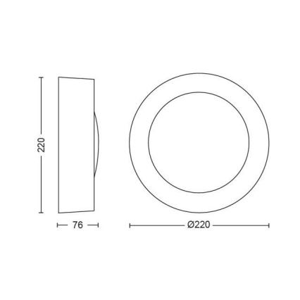 Philips - LED RGBW Dimbare wandlamp voor buiten Hue DAYLO LED/15W/230V 2000-6500K IP44