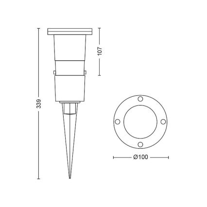 Philips - LED Lamp voor Buiten 1xGU10/5W/230V IP44