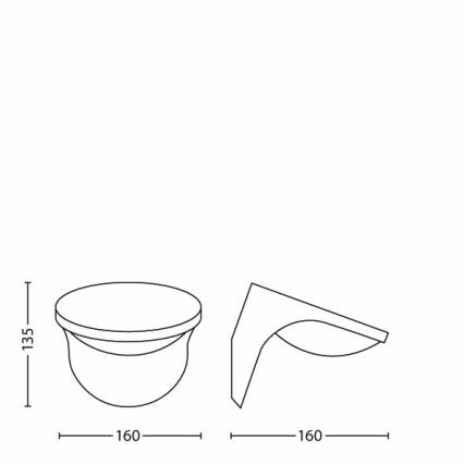 Philips 17807/93/16 - LED Solar lamp MYGARDEN DUSK 1xLED/1,5W/230V IP44