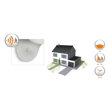 Philips 17808/87/16 - LED Solar lamp met een bewegings- en schemersensor MYGARDEN DUSK 1xLED/1W/3,7V 2200 mAh IP44