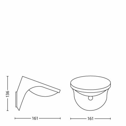 Philips 17808/87/16 - LED Solar lamp met een bewegings- en schemersensor MYGARDEN DUSK 1xLED/1W/3,7V 2200 mAh IP44