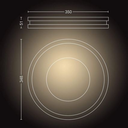 Philips - Dimbare LED Plafond Lamp Hue BEING LED/27W/230V + afstandsbediening