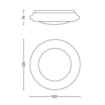 Philips - LED Plafondlamp LED/16W/230V 2700K