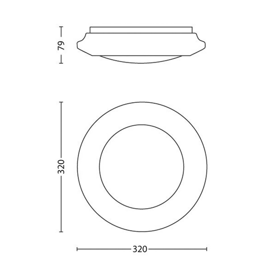 Philips - LED Plafondlamp LED/16W/230V 2700K