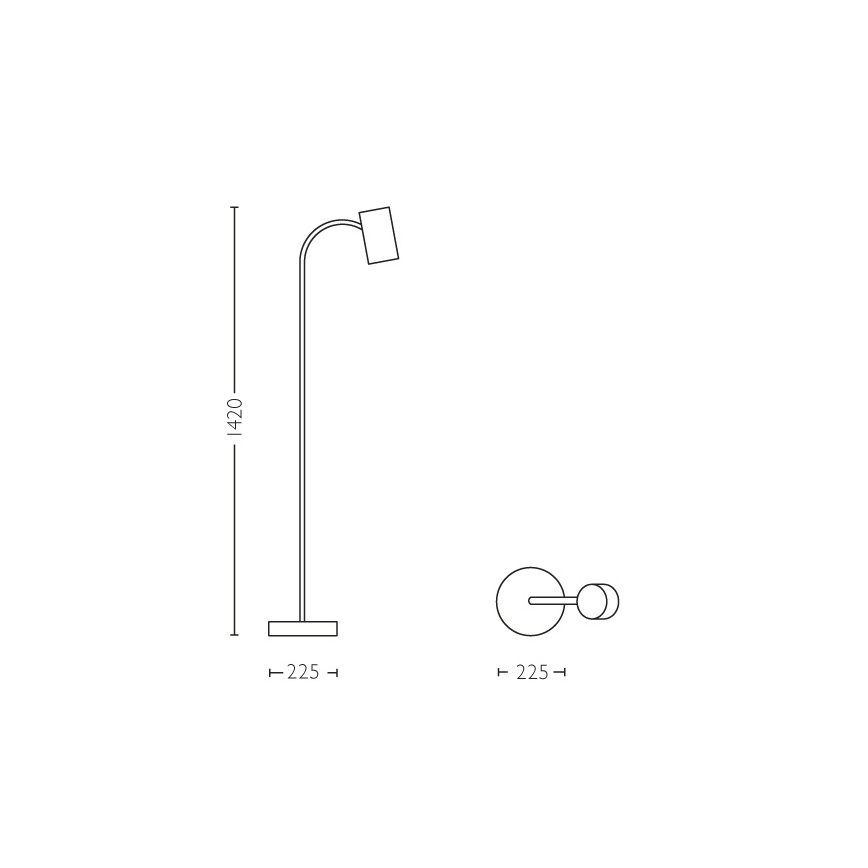Philips 36056/31/E7 - Vloerlamp MYLIVING HIMROO 1xE27/15W/230V