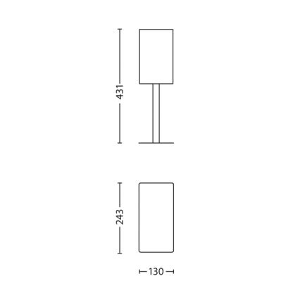 Philips 37269/17/16 - Tafellamp INSTYLE CANO 1xE27/60W/230V