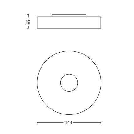 Philips 40340/48/16 - Plafonnière MYLIVING FAIR 1x2GX13/60W/230V