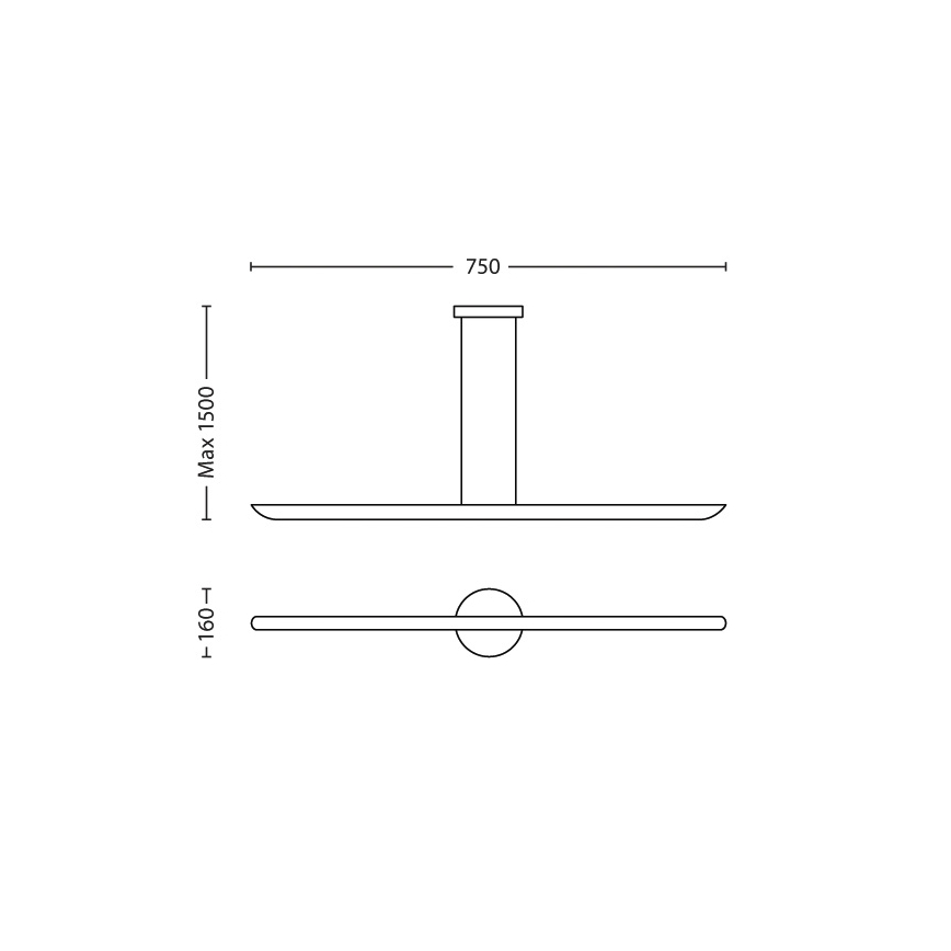 Philips 40747/48/16 - Dimbare LED hanglamp aan een koord MYLIVING SELV 2xLED/7,5W/230V