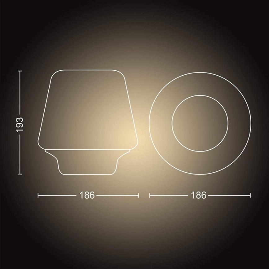 Philips - Dimbare LED Lamp Hue WELLNESS 1xE27/8,5W/230V + afstandsbediening
