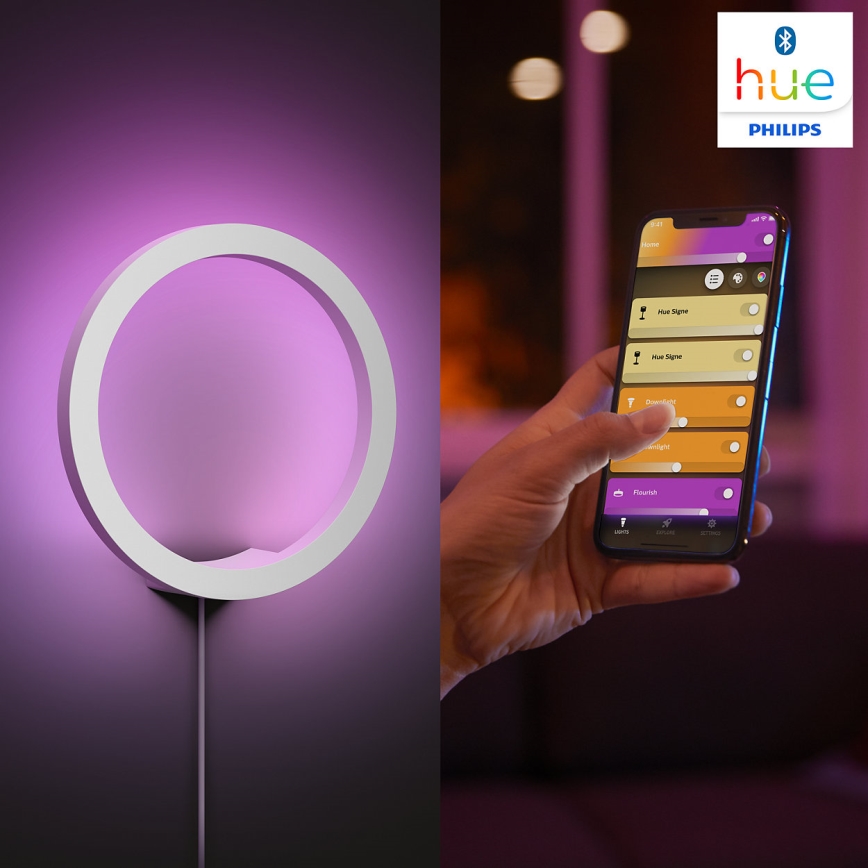 Philips - LED RGBW Dimbare wandlamp Hue SANA White en Color Ambiance LED/20W/230V