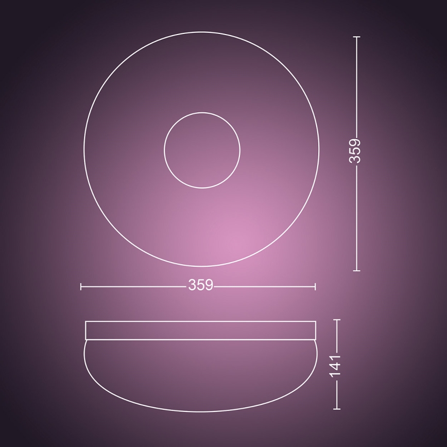 Philips - LED RGBW Dimbare plafondlamp Hue FLOURISH White And Color Ambiance LED/32W/230V