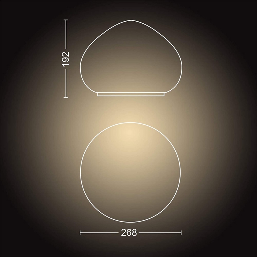 Philips - LED dimbare lamp Hue WELLNER 1xE27/8,5W/230V + afstandsbediening