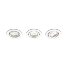Philips 50113/31/P0 - SET 3x LED Dimbare inbouwverlichting CASEMENT 3xLED/4,5W/230V