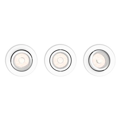 Philips - SET 3x Inbouwspot 1xGU10/5,5W/230V