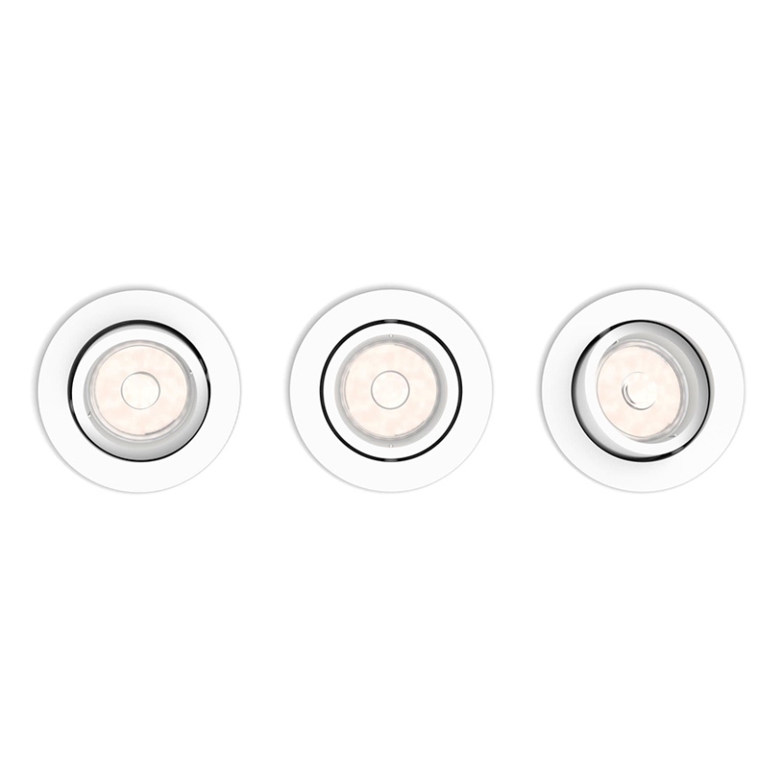 Philips - SET 3x Inbouwspot 1xGU10/5,5W/230V