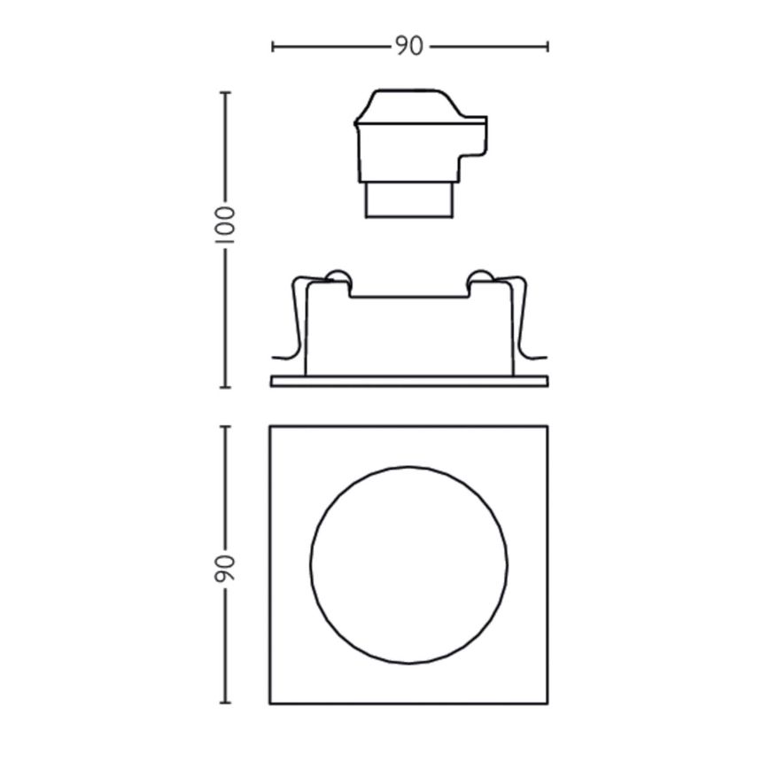 Philips 50191/87/PN - Inbouwverlichting MYLIVING ENNEPER 1xGU10/5,5W/230V