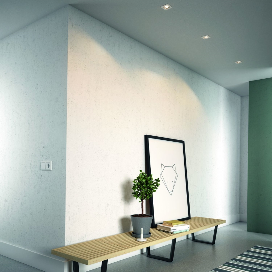 Philips - SET van 3 dimbare LED RGBW inbouwspots 1x GU10/4,8W/230V wit + afstandsbediening