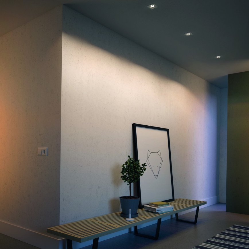 Philips - SET van 3 dimbare LED RGBW inbouwspots 1x GU10/4,8W/230V wit + afstandsbediening