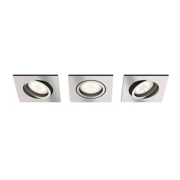 Philips 50393/17/P0 - SET 3x Ingebouwde LED Lamp, Dimbaar SHELLBARK Warme Gloed 3xLED/4,5W/230V 2200-2700K