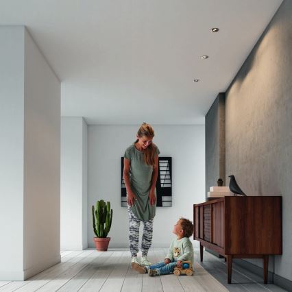 Philips - SET VAN 3 dimbare LED RGBW inbouwspots 1x GU10/4,8W/230V mat chroom + afstandsbediening