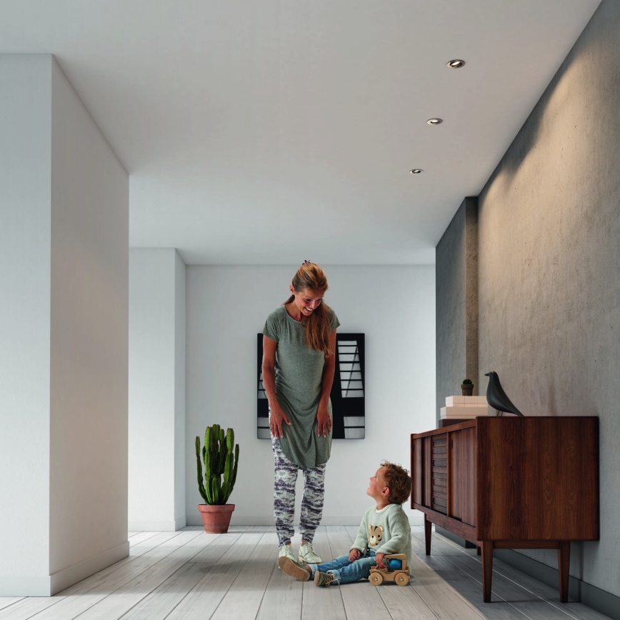 Philips - SET VAN 3 dimbare LED RGBW inbouwspots 1x GU10/4,8W/230V mat chroom + afstandsbediening